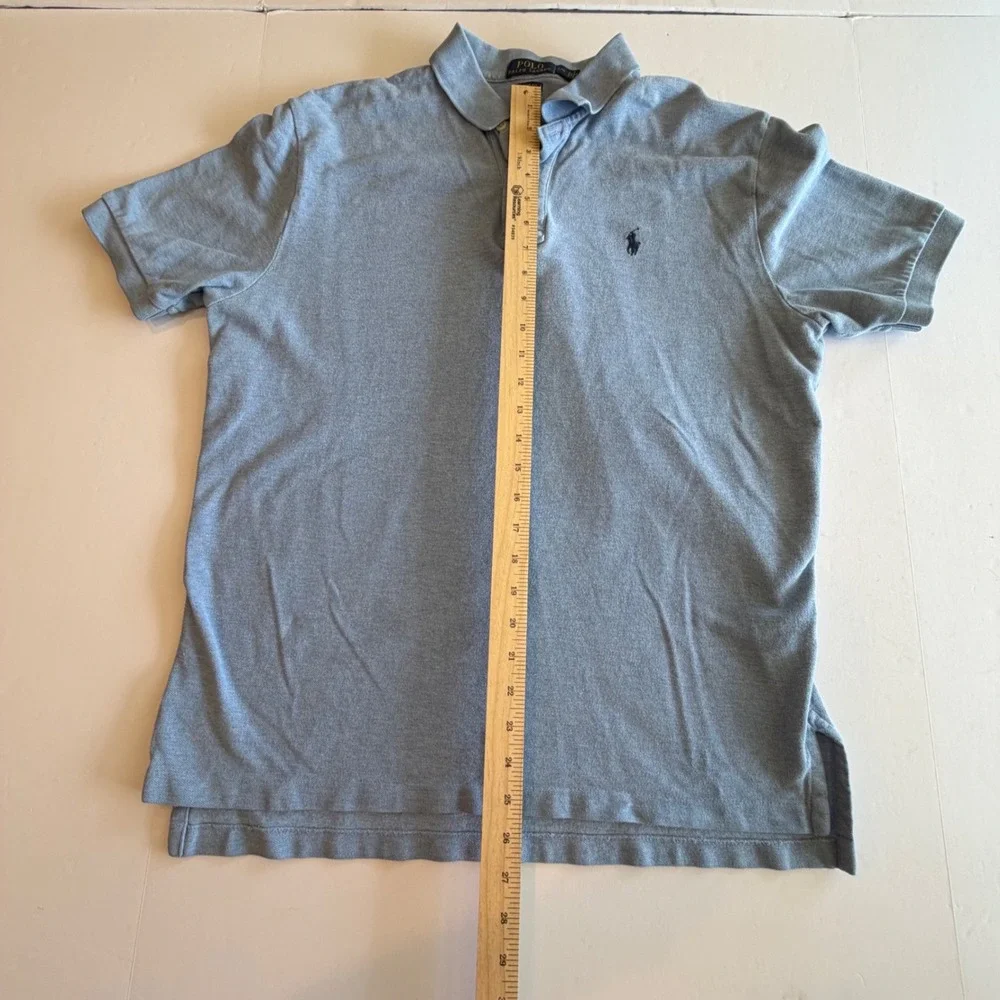 Polo Ralph Lauren Mens Classic Fit Polo‎ Shirt Light Blue Heather L